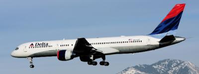 Delta Airlines im Anflug auf Salt Lake City.