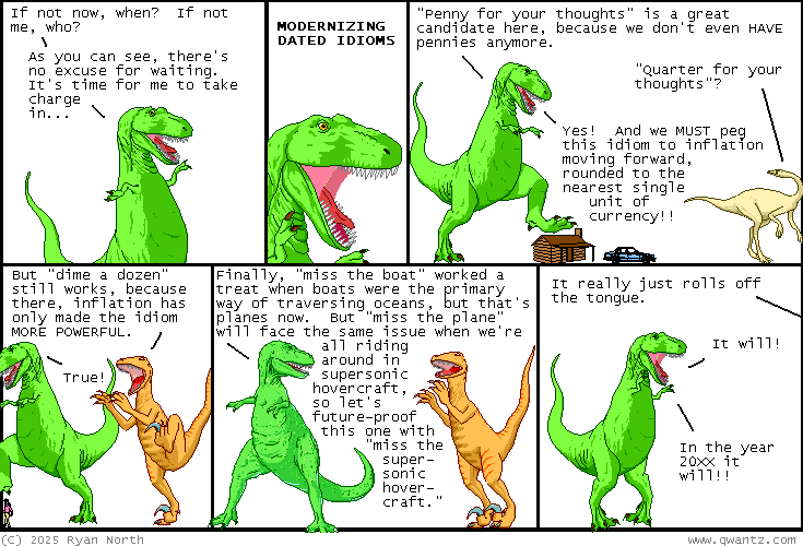 "It ain't over till the fat lady sings" comes from opera - in particular, operatic sopranos - but opera is not as popular a medium these days as film! I therefore suggest "Not over until the second post-credit scene" as an update. "Not over until the copyright warning" is also viable
Dinosaur Comics image