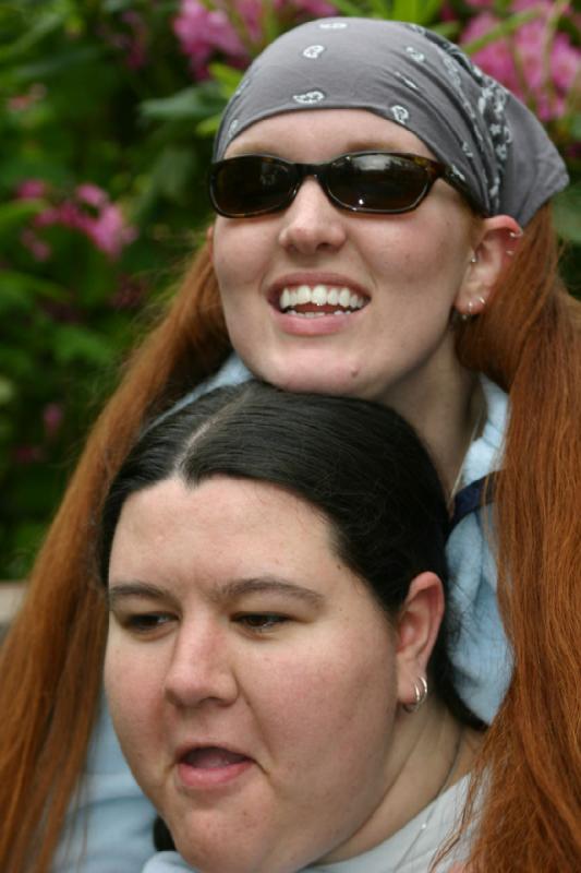 2005-05-06 17:44:42 ** Erica, Katie, Multnomah Falls ** Erica and Katie.