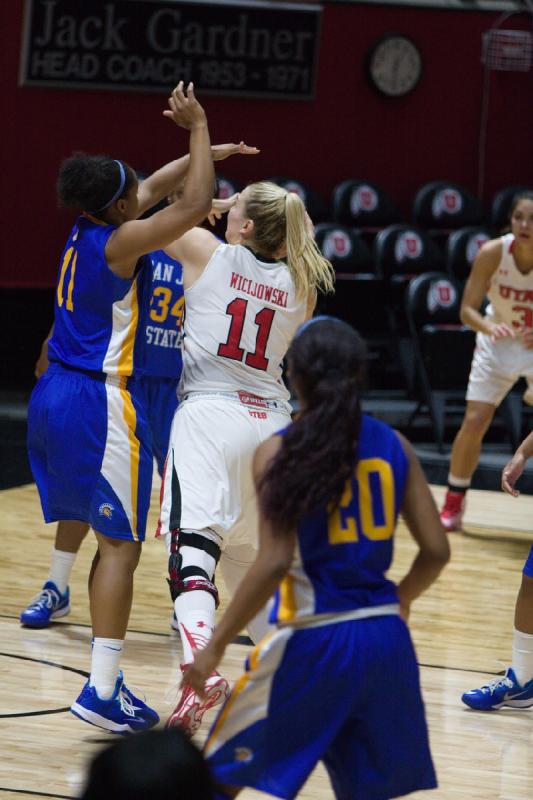 2014-11-14 18:00:48 ** Basketball, Damenbasketball, Malia Nawahine, San Jose State, Taryn Wicijowski, Utah Utes ** 