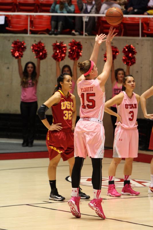 2014-02-27 19:10:43 ** Basketball, Malia Nawahine, Michelle Plouffe, USC, Utah Utes, Women's Basketball ** 