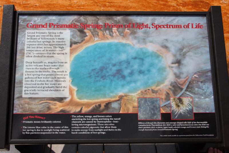 2009-08-03 11:29:31 ** Yellowstone National Park ** Description of 'Grand Prismatic Spring', the largest hot spring in Yellowstone.