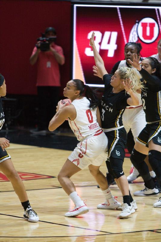 2018-11-16 19:32:30 ** Basketball, Damenbasketball, Dre'Una Edwards, Kiana Moore, Long Beach State, Utah Utes ** 