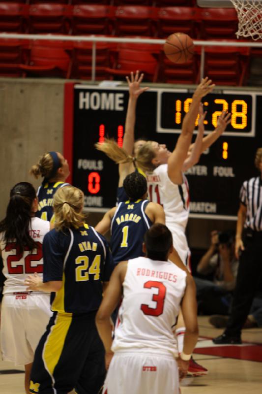 2012-11-16 16:37:02 ** Basketball, Danielle Rodriguez, Iwalani Rodrigues, Michigan, Taryn Wicijowski, Utah Utes, Women's Basketball ** 