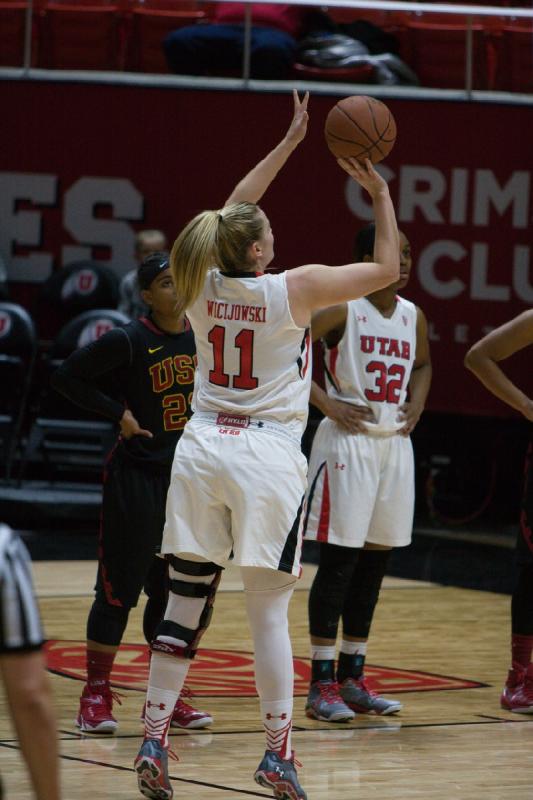 2015-01-11 12:15:27 ** Basketball, Damenbasketball, Tanaeya Boclair, Taryn Wicijowski, USC, Utah Utes ** 