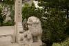 Lion at the entrance of the garden.