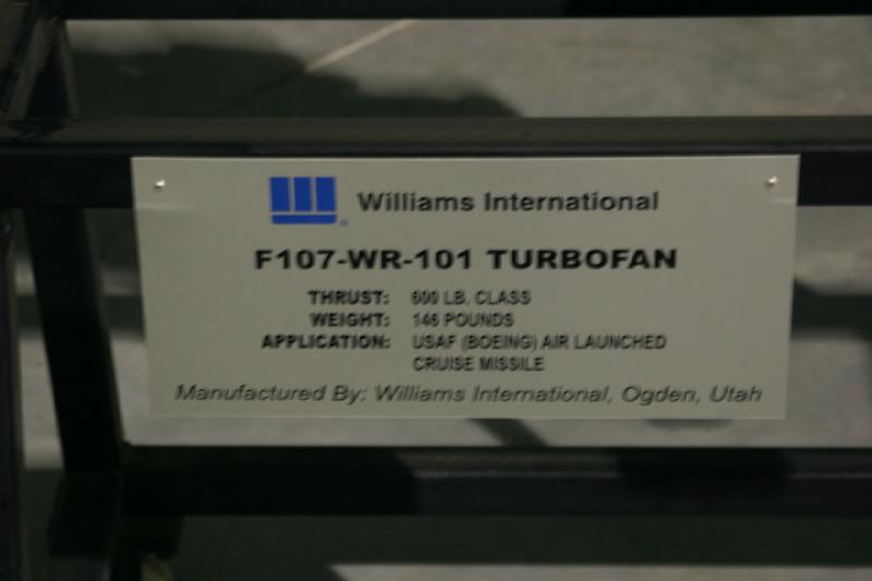 2007-04-08 13:24:44 ** Air Force, Hill AFB, Utah ** Description of the Williams International F107-WR-101 turbofan, which is used in the Boeing cruise missile.