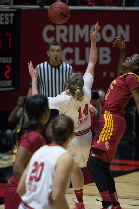 2016-01-29 20:22:26 ** Basketball, Damenbasketball, Katie Kuklok, Paige Crozon, USC, Utah Utes ** 