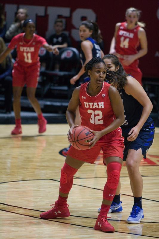 2016-12-10 17:39:44 ** Basketball, BYU, Erika Bean, Paige Crozon, Tanaeya Boclair, Utah Utes, Women's Basketball ** 