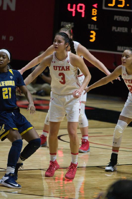 2017-01-15 13:20:23 ** Basketball, Cal, Daneesha Provo, Malia Nawahine, Utah Utes, Wendy Anae, Women's Basketball ** 