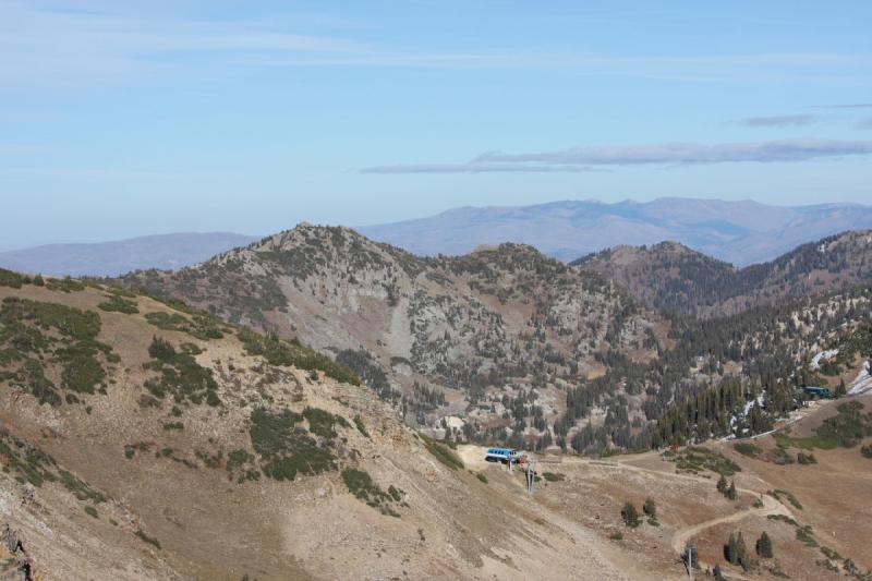 2008-10-25 16:25:10 ** Little Cottonwood Canyon, Snowbird, Utah ** Noch einmal die beiden Lifts von Snowbird und Alta.