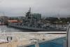 Das Schlachtschiff USS Iowa (BB-61) steht jetzt als Museumsschiff im Hafen von San Pedro, Los Angeles.