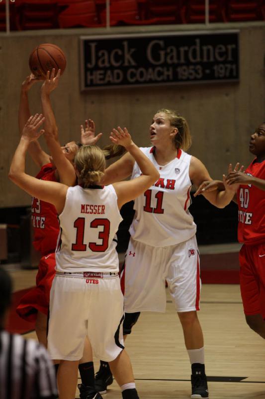 2011-11-05 17:36:16 ** Basketball, Dixie State, Rachel Messer, Taryn Wicijowski, Utah Utes, Women's Basketball ** 