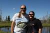 Ruben und Erica am See an unserem zweiten Zeltplatz.