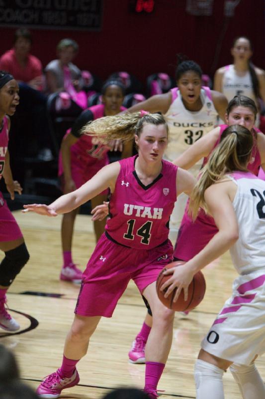 2017-02-17 18:42:21 ** Basketball, Emily Potter, Erika Bean, Oregon, Paige Crozon, Tanaeya Boclair, Utah Utes, Women's Basketball ** 