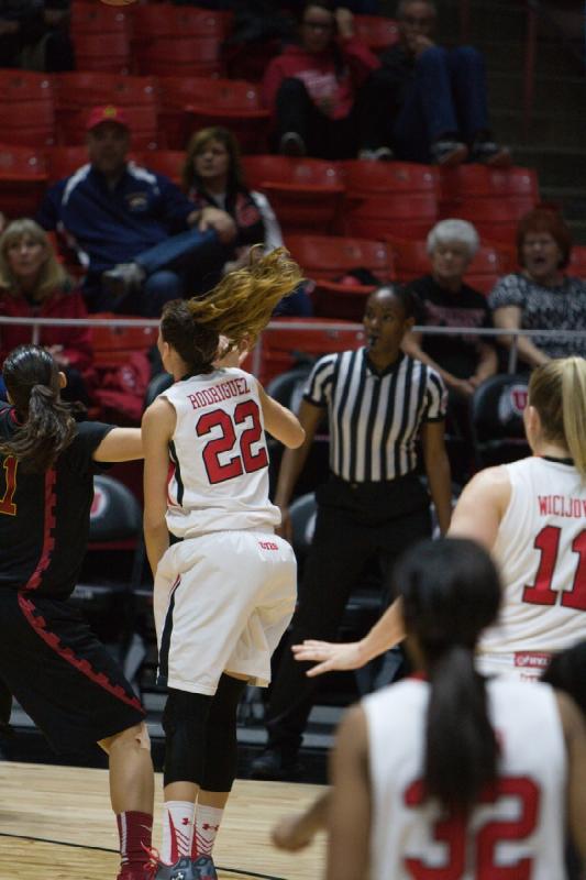 2015-01-11 13:31:57 ** Basketball, Damenbasketball, Danielle Rodriguez, Tanaeya Boclair, Taryn Wicijowski, USC, Utah Utes ** 