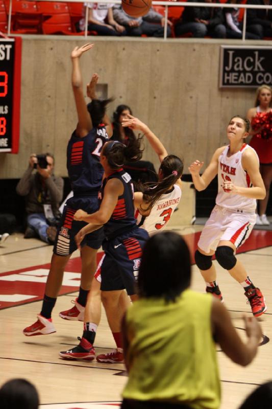 2014-01-26 16:34:09 ** Arizona, Basketball, Damenbasketball, Emily Potter, Malia Nawahine, Utah Utes, Velaida Harris ** 