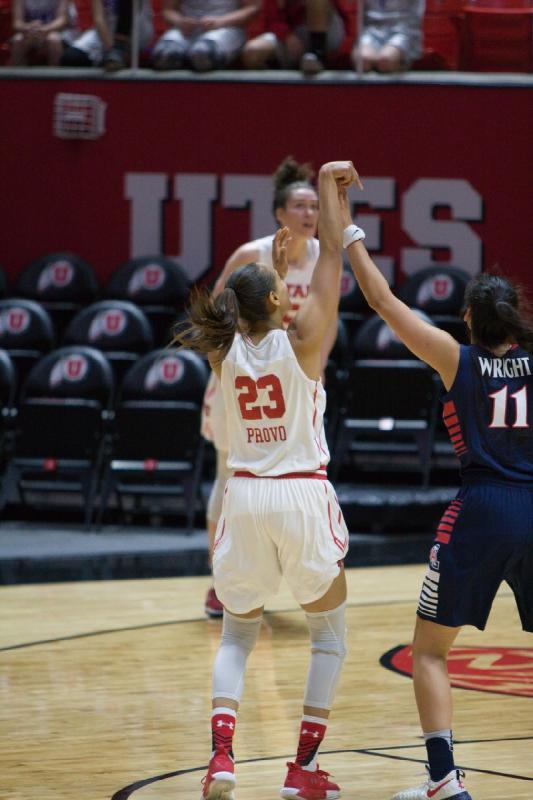 2017-12-29 18:07:53 ** Arizona, Basketball, Damenbasketball, Daneesha Provo, Megan Huff, Utah Utes ** 