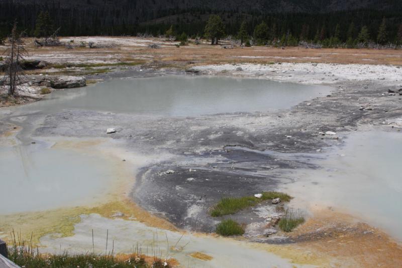 2009-08-03 13:00:14 ** Yellowstone National Park ** Springs at the Biscuit Basin.