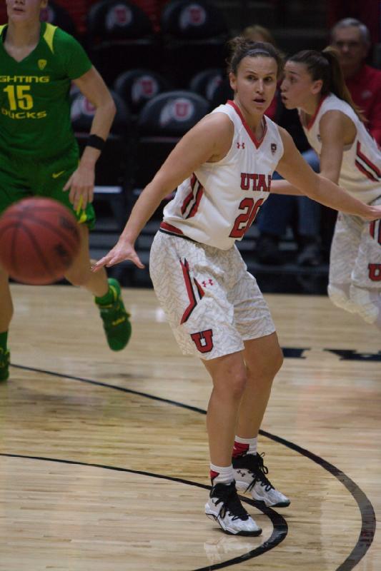 2016-01-24 14:27:37 ** Basketball, Damenbasketball, Danielle Rodriguez, Katie Kuklok, Oregon, Utah Utes ** 