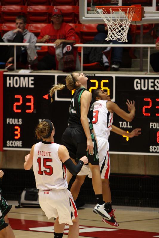 2012-12-29 15:34:31 ** Basketball, Iwalani Rodrigues, Michelle Plouffe, North Dakota, Utah Utes, Women's Basketball ** 