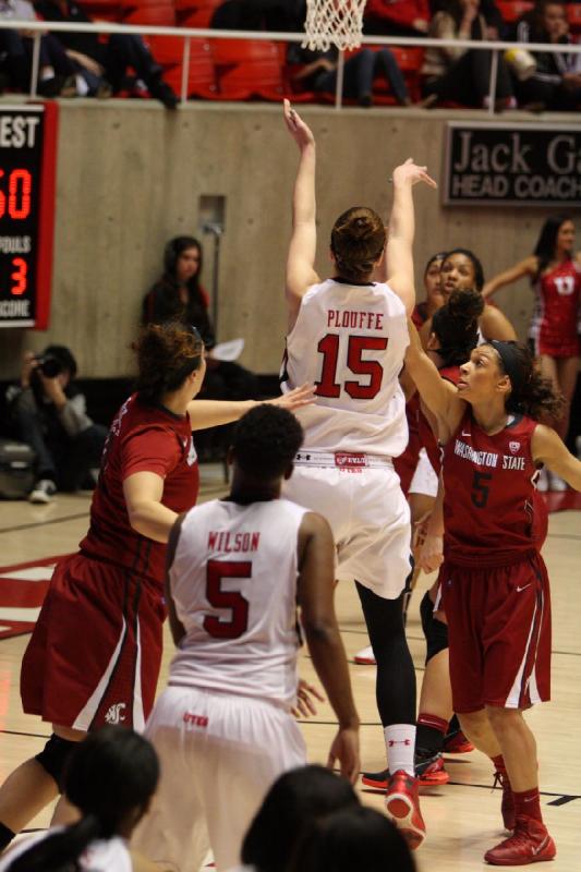 2014-02-14 20:10:42 ** Basketball, Cheyenne Wilson, Michelle Plouffe, Utah Utes, Washington State, Women's Basketball ** 