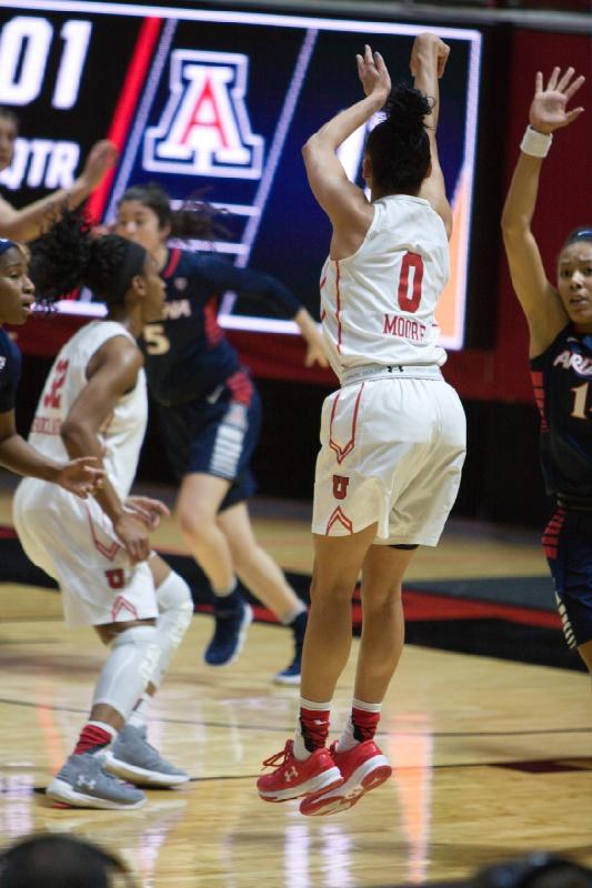 2017-12-29 18:28:40 ** Arizona, Basketball, Kiana Moore, Tanaeya Boclair, Utah Utes, Women's Basketball ** 