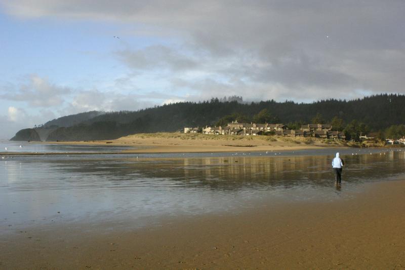 2006-01-28 16:47:00 ** Cannon Beach, Oregon ** Blick Richtung Norden in Cannon Beach.