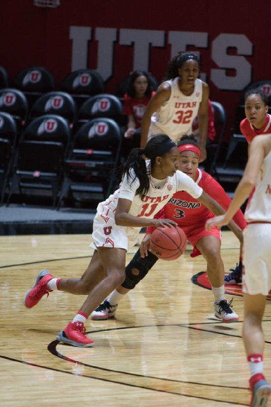 2017-01-08 12:33:40 ** Arizona, Basketball, Erika Bean, Tanaeya Boclair, Utah Utes, Women's Basketball ** 