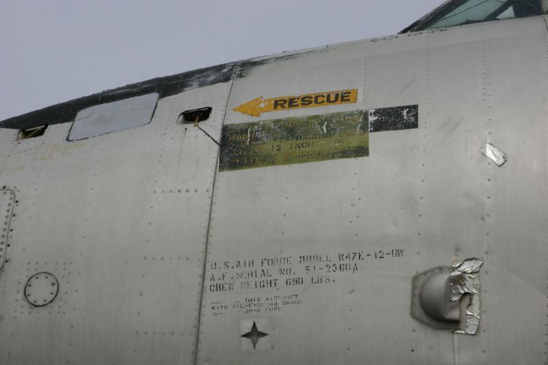 2007-04-01 14:40:46 ** Air Force, Hill AFB, Utah ** Typenbezeichnung der B-47.