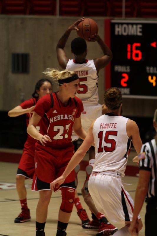 2013-11-15 17:44:18 ** Basketball, Cheyenne Wilson, Damenbasketball, Michelle Plouffe, Nebraska, Utah Utes ** 