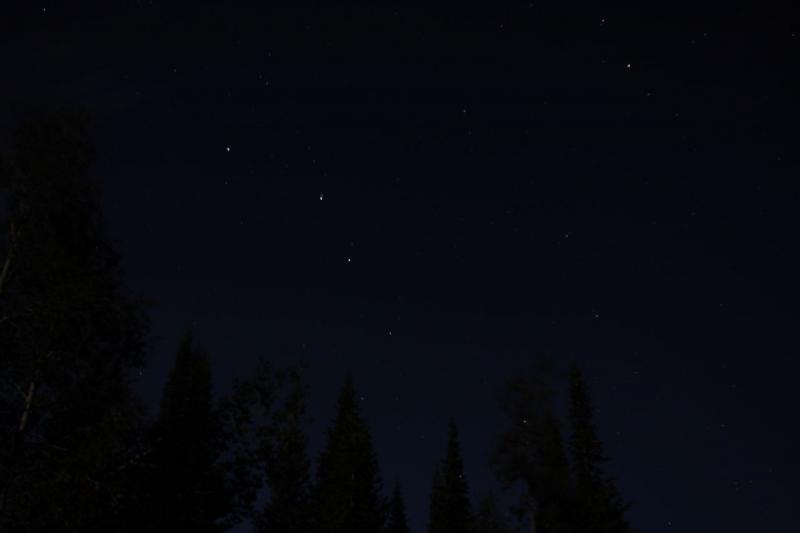 2010-08-20 21:18:49 ** Uinta Mountains ** 30 seconds is a little short for this exposure, but when looking closely, trees and some stars are visible.