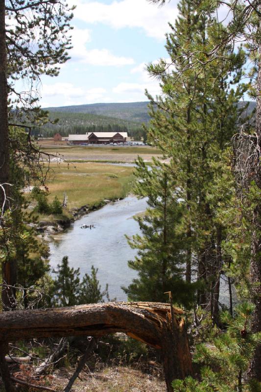 2008-08-15 12:10:02 ** Yellowstone National Park ** River and Old Faithful Lodge in the background.