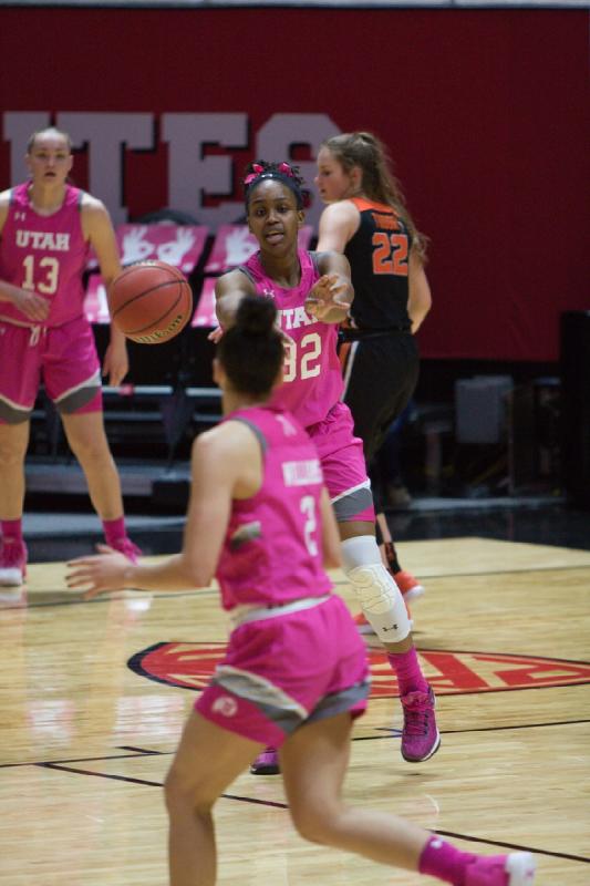 2018-01-26 18:19:08 ** Basketball, Damenbasketball, Megan Jacobs, Oregon State, Tanaeya Boclair, Tori Williams, Utah Utes ** 