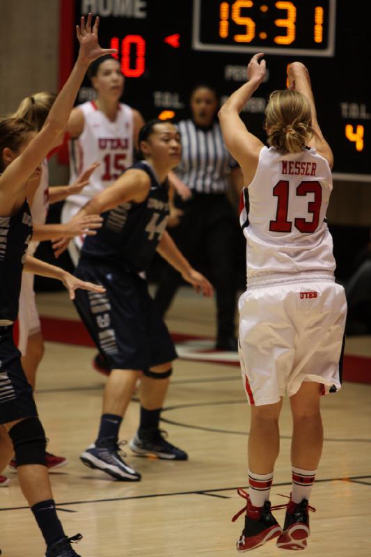 2012-11-27 19:07:30 ** Basketball, Michelle Plouffe, Rachel Messer, Taryn Wicijowski, Utah State, Utah Utes, Women's Basketball ** 