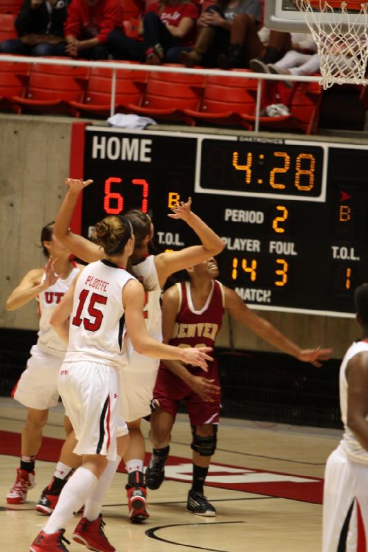 2013-11-08 22:04:55 ** Basketball, Cheyenne Wilson, Damenbasketball, Emily Potter, Malia Nawahine, Michelle Plouffe, University of Denver, Utah Utes ** 