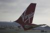 Hinterer Teil eines Virgin America Jets.