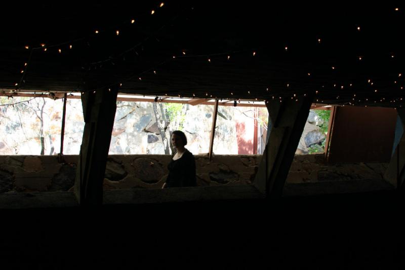 2007-04-14 15:39:28 ** Phoenix, Taliesin West ** Entrance of the movie theater. Behind it windows to the outside. 2007-04-14 15:39:28 ** Phoenix, Taliesin West ** Entrance of the movie theater. Behind it windows to the outside.