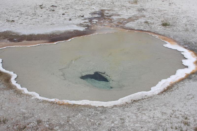 2008-08-15 12:06:31 ** Yellowstone National Park ** This geyser looks like it is slowly but surely closing up.