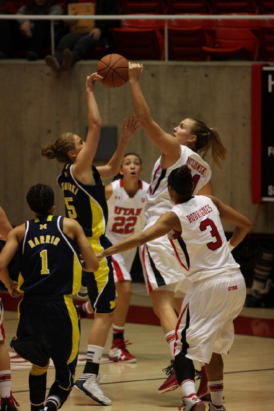 2012-11-16 17:48:29 ** Basketball, Danielle Rodriguez, Iwalani Rodrigues, Michigan, Taryn Wicijowski, Utah Utes, Women's Basketball ** 