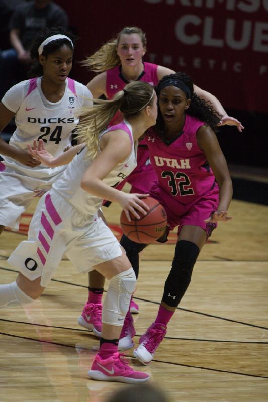 2017-02-17 19:05:16 ** Basketball, Damenbasketball, Oregon, Paige Crozon, Tanaeya Boclair, Utah Utes ** 