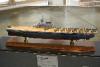 Model of the aircraft carrier USS Hornet (CV-8), which was used in April 1942 for the Doolittle raid on Japan.