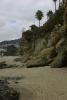 Beach and cliffs in Laguna Beach.