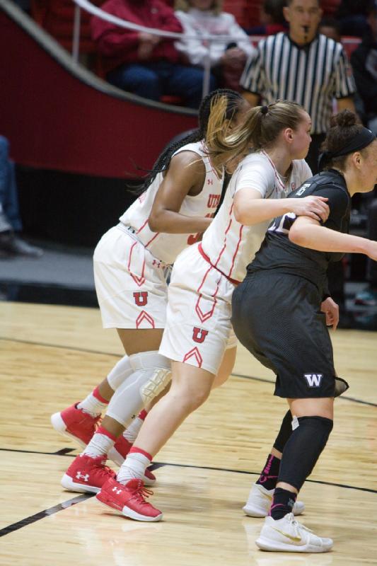 2018-02-18 14:37:32 ** Basketball, Damenbasketball, Megan Jacobs, Tanaeya Boclair, Utah Utes, Washington ** 