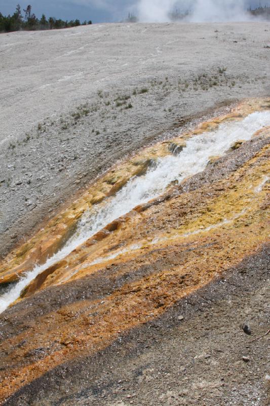 2009-08-03 11:44:15 ** Yellowstone National Park ** Water that runs from Excelsior Geyser Crater into the Firehole River.