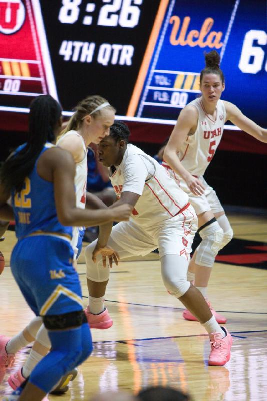 2019-02-10 13:30:52 ** Basketball, Damenbasketball, Dre'Una Edwards, Dru Gylten, Megan Huff, UCLA, Utah Utes ** 