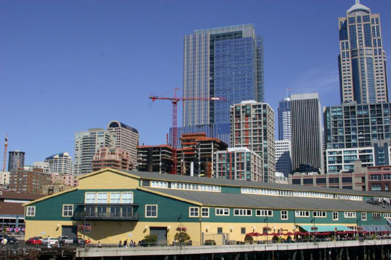 2007-09-01 13:40:24 ** Seattle ** Teil der Skyline von Seattle.