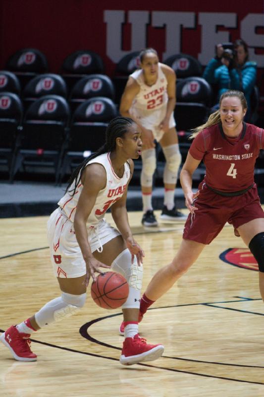 2018-02-16 19:29:25 ** Basketball, Damenbasketball, Daneesha Provo, Tanaeya Boclair, Utah Utes, Washington State ** 