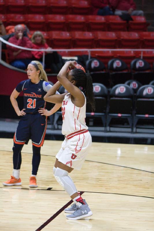 2017-12-05 19:15:40 ** Basketball, Damenbasketball, Pepperdine, Tanaeya Boclair, Utah Utes ** 