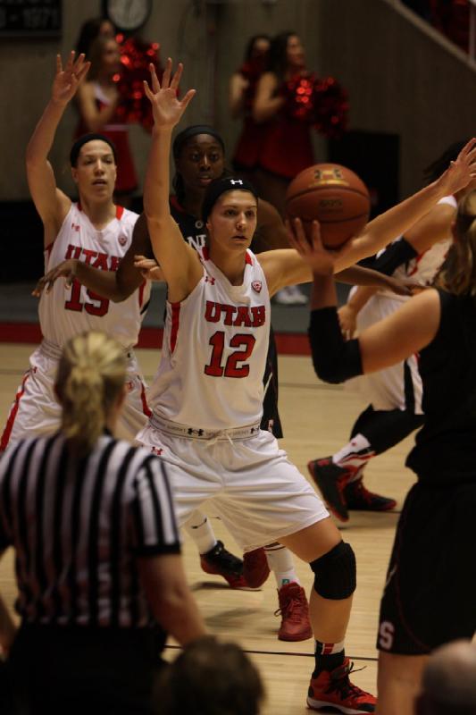 2014-01-10 18:04:46 ** Basketball, Ciera Dunbar, Damenbasketball, Emily Potter, Michelle Plouffe, Stanford, Utah Utes ** 